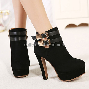 Stivaletto Sexy con Tacco Alto 4CM <span class=keywords><strong>e</strong></span> Plateau, Fibbia in Metallo, Modello PM3957 Bestseller - Product Image 2
