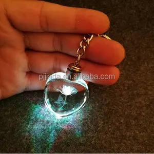 Porte-clés Souvenir personnalisé pour Couples, pêche, clignotant Led coloré, lumières, message I LOVE YOU, cadeau