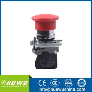 HUAWU XB4キノコ頭非常停止プッシュボタンスイッチプッシュボタンロックアウト - Product Image 3