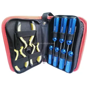 Kit kotak peralatan tangan RC 10 dalam 1 Set dengan warna biru