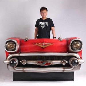 Industrial <span class=keywords><strong>Vintage</strong></span> Testa di Auto A Forma di Tavolo Bancone <span class=keywords><strong>Bar</strong></span> Mobili di Design di Colore Rosso Per Ufficio Reception Contatore - Product Image 3