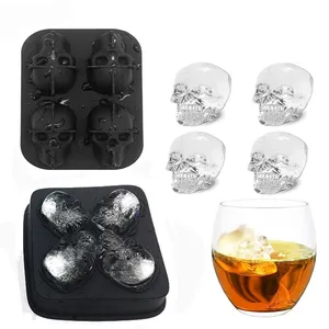 Whisky Halloween Silikon Eiswürfel form Tablett, vier Riesen Eisball Maker