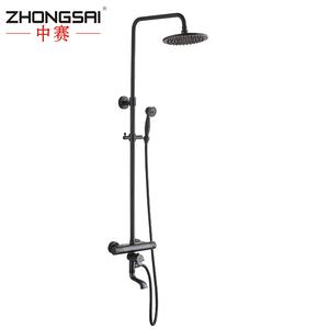 Real latón baño 3 manera negro antiguo precipitaciones ducha termostática Set - Product Image 1
