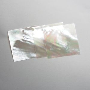 Square 40mm White Mother of Pearl Shell Slice Double Flat Square Shell Disc - Product Image 2