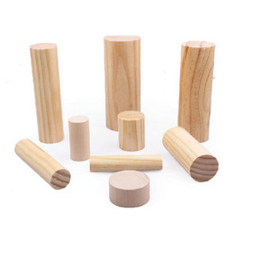 9 Piezas de Material Didáctico Montessori, Bloques de Madera Sin Terminar, Cilindros de Madera de Pino, Venta al por Mayor en Guangdong - Product Image 4