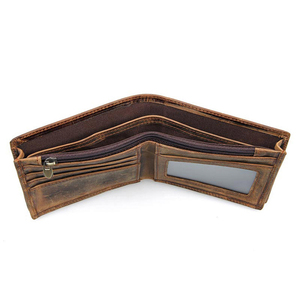 Vintage UK Crazy Horse Handmade del Commercio All'ingrosso Degli Uomini di Affari del Cuoio Genuino Del Raccoglitore Breve per Genere Maschile - Product Image 4