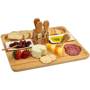 Gros Plateau De fromage En Bambou avec <span class=keywords><strong>Couteau</strong></span> Bloc organique bambou <span class=keywords><strong>planche</strong></span> <span class=keywords><strong>à</strong></span> découper <span class=keywords><strong>Pain</strong></span> et Fromage Ensemble - Product Image 1