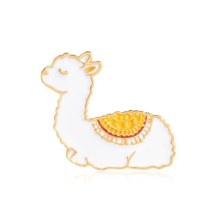 cute adorkable decoration badge butterfly buckle back gold metal alpaca lapel pin