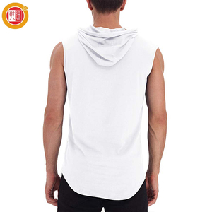 camisa camiseta con <span class=keywords><strong>capucha</strong></span> en blanco al por mayor en blanco para hombre Camiseta simple <span class=keywords><strong>Sudadera</strong></span> con <span class=keywords><strong>capucha</strong></span> <span class=keywords><strong>sin</strong></span> mangas - Product Image 6