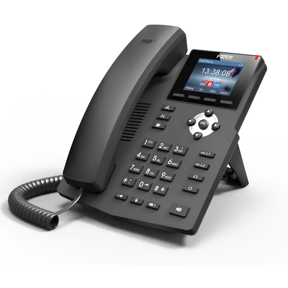 कार्यालय और घर उपयोगकर्ताओं के लिए सस्ते Fanvil X3S दोहरी Giga और 2 घूंट लाइनों बंदरगाहों Poe के साथ पीएं वीओआईपी आईपी फोन