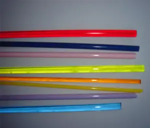 คุณภาพสูงอัดคริลิคแท่งพลาสติกพลาสติกที่มีสีสันเส้น