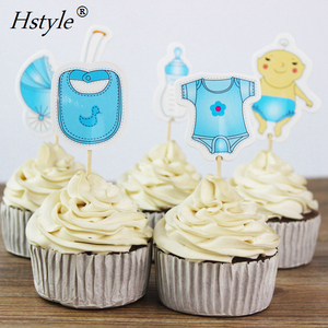 Decorazioni per <span class=keywords><strong>festa</strong></span> di compleanno 18 pezzi per Cupcake Baby Shower <span class=keywords><strong>è</strong></span> una <span class=keywords><strong>festa</strong></span> per bambini decorazioni torta rosa/blu PQ327 - Product Image 3