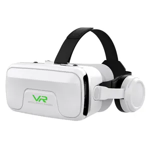 VR Shinecon Óculos de Realidade Virtual 3D com fones de ouvido HD Voice VR fone de ouvido com fone de ouvido para assistir vídeos de Realidade Virtual