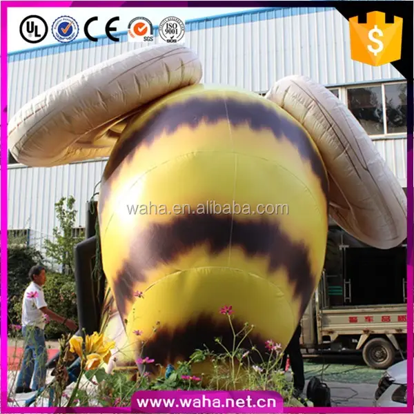 ज्वलंत विशाल inflatable पशु, inflatable मधुमक्खी शहद के साथ विज्ञापन के लिए/5 M