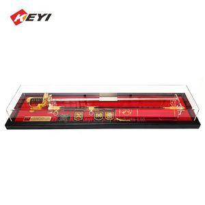 맞춤형 고급 아크릴 및 나무 받침대 롱 소드 컬렉션, 아크릴 소드 디스플레이 케이스 - Product Image 1