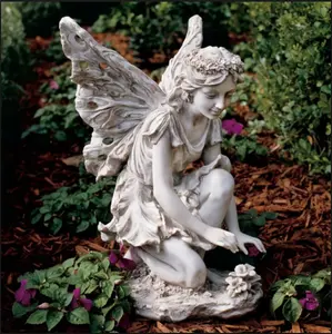 Life size fiberglass fairy sculpture garden resin character statue