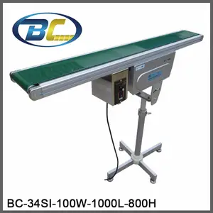 High Quality Adjustable Belt Conveyor with Single Foot, Factory Supply 100mm Wide* 1000mm Long Compact Conveyor with Variable