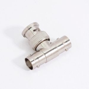 Adaptador <span class=keywords><strong>BNC</strong></span> de 3 vías, macho a dos conector <span class=keywords><strong>BNC</strong></span> hembra tipo T - Product Image 1