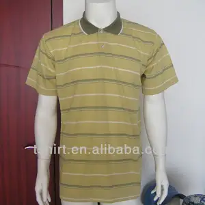 Striped men's polo t shirt