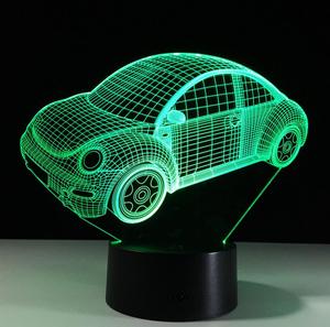 2025 Quà Tặng Sinh Nhật Xe Hình 3D Ánh Sáng Ban Đêm LED 7 Màu Sắc Thay Đổi Đèn 3D Illusion Acrylic Trang Trí Nội Thất Trẻ Em Bảng Điều Khiển Cảm Ứng Đèn - Product Image 2