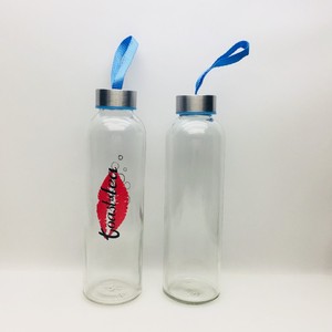 Bouteilles en verre pour boissons gazeuses de 500 ml, bouteille d'<span class=keywords><strong>eau</strong></span> portable avec cordon sur le couvercle et étui - Product Image 3