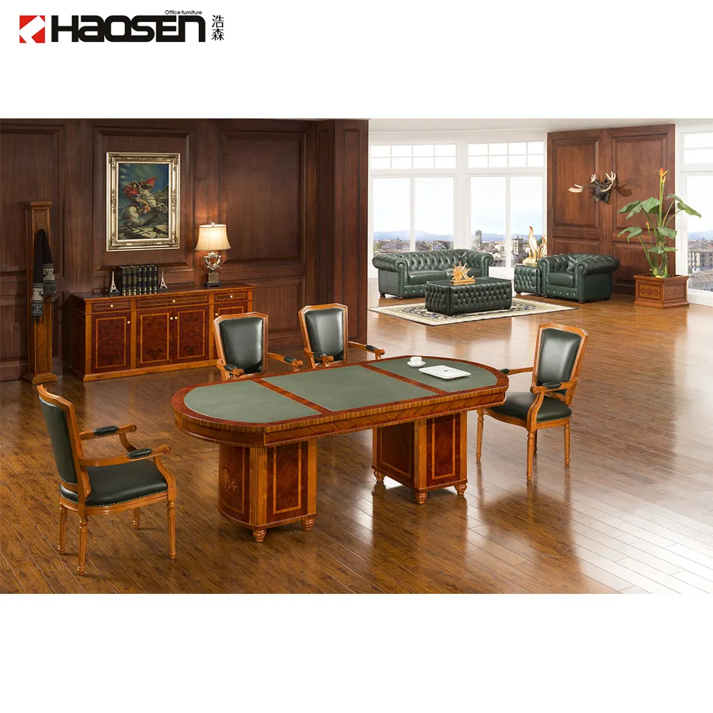 Haosen Rafflo 0809C OEM/ODM लकड़ी लकड़ी सम्मेलन बैठक की मेज