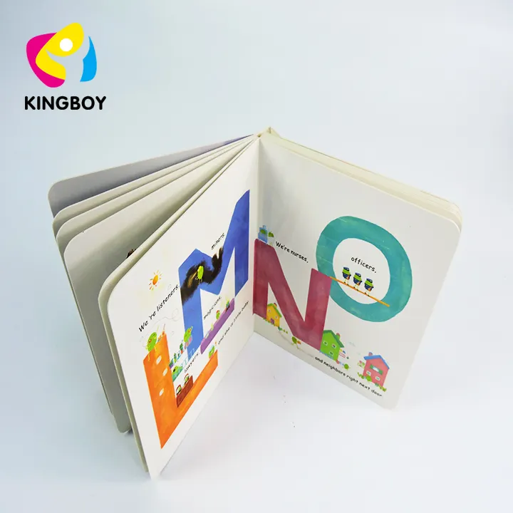 Good quality board book for children english letter learning book printing
