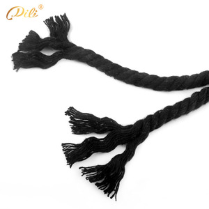 High Quality 3-strands Twisted <strong>Black</strong> Cotton <strong>Ropes</strong> Customs Colors Twisted Cotton Cords for Garment and <strong>Decoration</strong> - Product Image 2