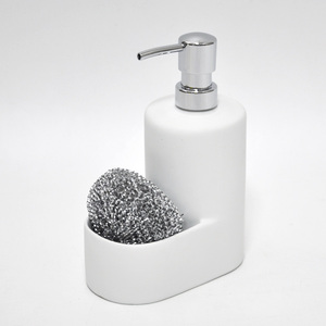 Distributeur de savon de cuisine en céramique avec porte-brosse - Product Image 4