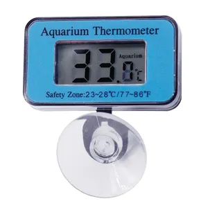 Mini termómetro impermeable para tanque de peces, Sensor de temperatura para acuario, 0,1 de precisión, absorción de succión, pantalla LCD digital