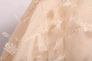 Kain <span class=keywords><strong>Chiffon</strong></span> Renda Rumbai Desain Baru 100% Poliester untuk Gaun - Product Image 5