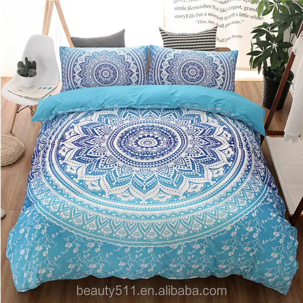 2021 Hot selling bohemian king bed designs home used ethnic duvet Ethnic Bedding Duvet set BS7401