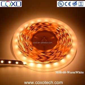 CE UL 60 leds/<span class=keywords><strong>m</strong></span> de Alta CRI 80 Blanco Cálido smd 5050 Tira Llevada Flexible - Product Image 2