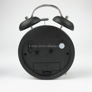 Mini negro reloj de alarma doble campana del reloj de alarma - Product Image 2