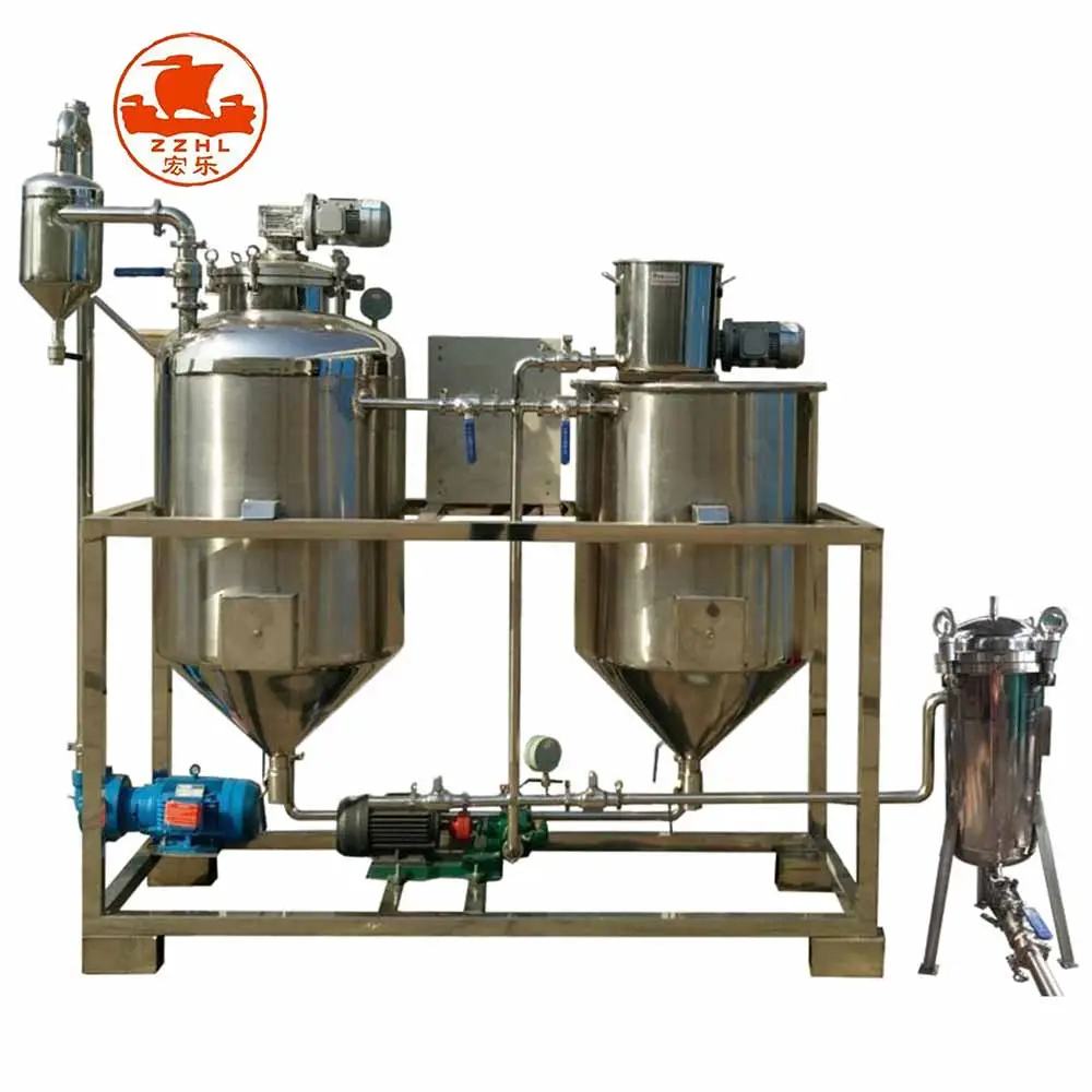 Small Capacity Scale Crude Oil Refinery/oil Mini Refinery Equipment Machine/cooking Vegetable Oil Refining Plant Machine Price