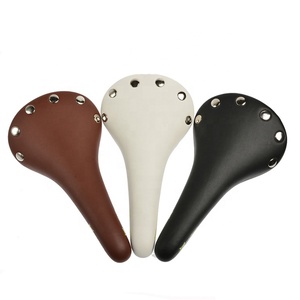 Sillín de Bicicleta de Cuero Vintage ZOYOSPORTS, Personalizado para Bicicleta de Carretera, <span class=keywords><strong>MTB</strong></span>, Deportivo, Negro/Marrón, para Niños, con Función de Ventilación - Product Image 6