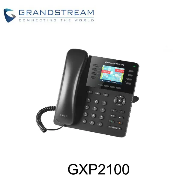 Grandstream GXP2100 Ponsel VoIP HD Perusahaan, Ponsel <span class=keywords><strong>4</strong></span> Tombol SIP Akun <span class=keywords><strong>4</strong></span> <span class=keywords><strong>Garis</strong></span>