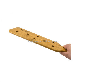 Jouet sexuel SM Bondage, pagaie en bambou pour fessées avec trous d'aération, pagaie pour adultes en bambou pour flirter, esclave, avec finition lisse - Product Image 4