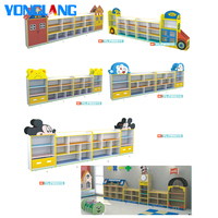 YONGLANG Lemari Furnitur Sekolah Penitipan Anak Luar Ruangan Harga Terjangkau untuk Penggunaan di Taman Bermain Dalam Ruangan Kapasitas 200kg Papan Melamin