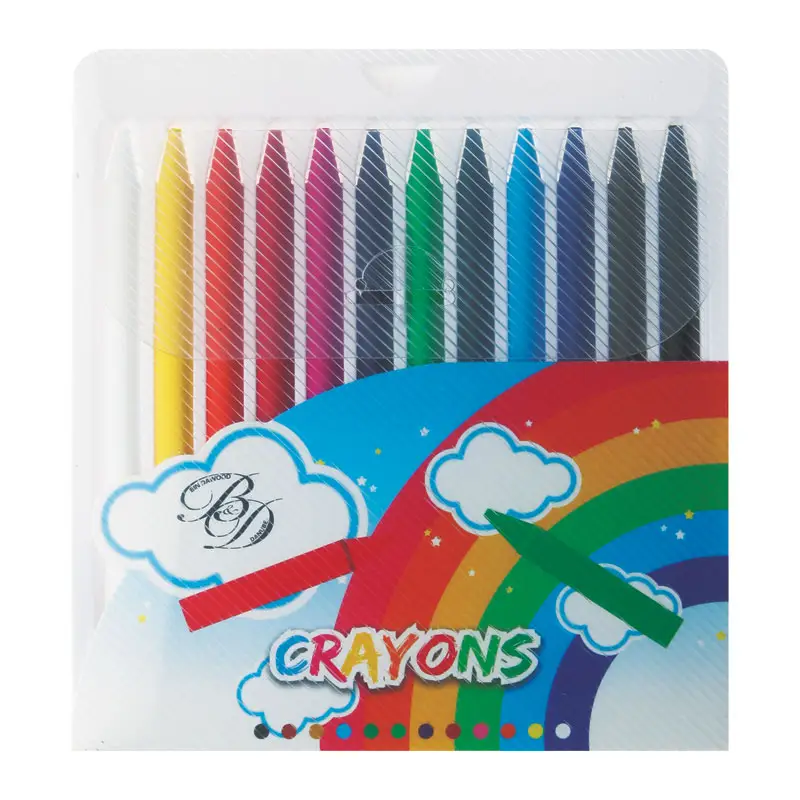 China factory Recyclable colorful gel crayon set, promotional easily clean up non toxic silky crayon, twisted washable crayon