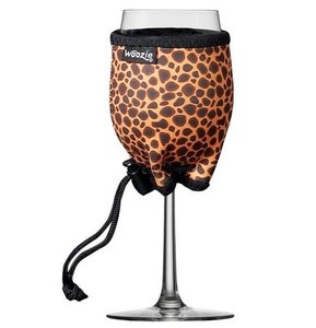 newest design neoprene wine glass cup holder with lanyard