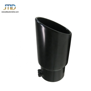 ปลายท่อไอเสียกลมสแตนเลสสีดำ2.5 "ทางเข้า4" เต้าเสียบ5 "ปลายท่อไอเสียยาว - Product Image 5