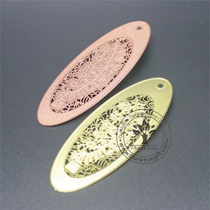 Metalen gift gepersonaliseerde metalen bladwijzers met bloem uitgesneden - Product Image 6