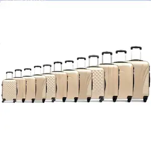G111 Women Full 210d Lining Abs Trolley Luggage Set Travelling Bags Trolley Luggage 12pc Set With 4 Spinner Wheel
