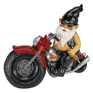 Wild <strong>Gnome</strong> Statues <strong>Gnome</strong> on Motorcycle <strong>Funny</strong> <strong>Gnome</strong> Statue for Sale - Product Image 1