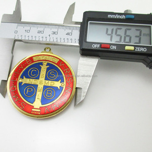 1.7นิ้วอีพ็อกซี่คาทอลิกรอบนักบุญเบเนดิกต์เหรียญ - Product Image 3