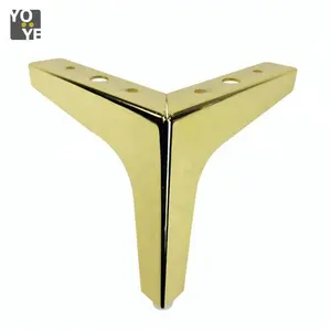 Luxus Messing Metallic Chrom Bett Side boards Füße Metall Sofa Bein Gold Metall Möbel Bein für Möbel
