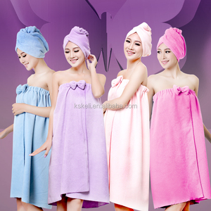 Hot Sale Knitted Microfiber Bath <strong>Towel</strong> Bowknot Spa Eco-Friendly Antimicrobial Fast Dry Shower <strong>Wrap</strong> <strong>Dress</strong> - Product Image 4