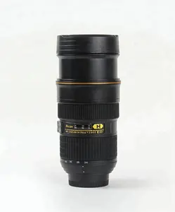 Promotional Camera Lens Coffee Mug Stainless Steel Tumbler Cup Customized printing