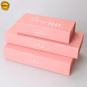 Sinicline नई आगमन मीठा द्वि-गुना कागज बॉक्स बक्से शादी की पोशाक के लिए गुलाबी